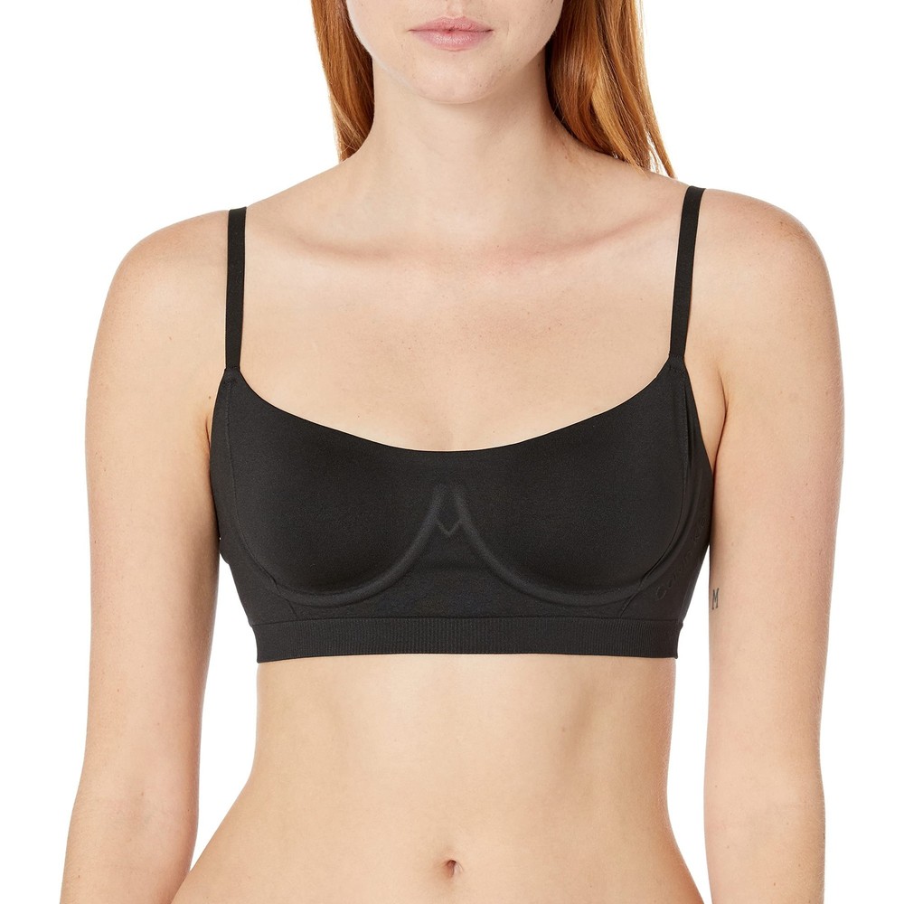 Calvin Klein Bralette Black Bonded Flex, Nylon & Elastane, Small